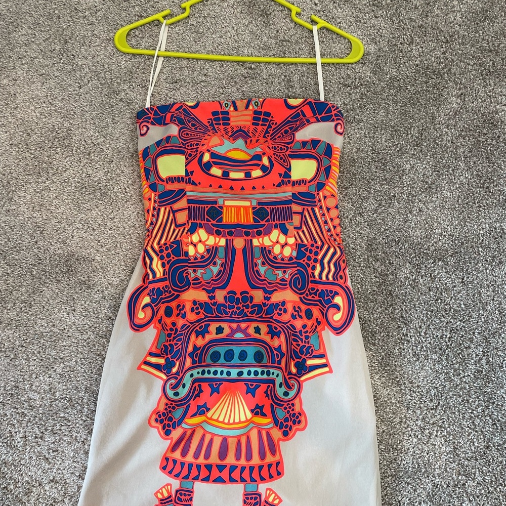 Mara Hoffman Colorful Strapless Dress Aztec Tribal